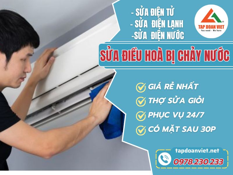 dịch vụ điều hòa bị chảy nước tại nhà Hà Nội