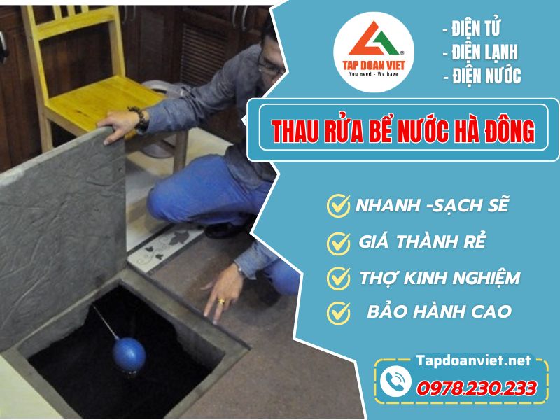 Thau rửa bể nước ngầm tại Hà Đông Thau rửa bể nước ngầm tại Hà Đông