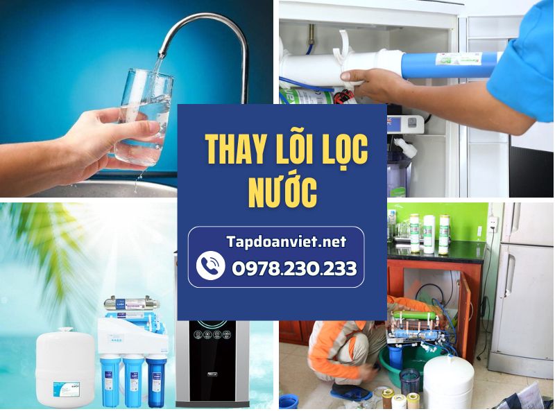 Dịch vụ thay lõi lọc nước tại nhà uy tín, chính hãng, giá rẻ