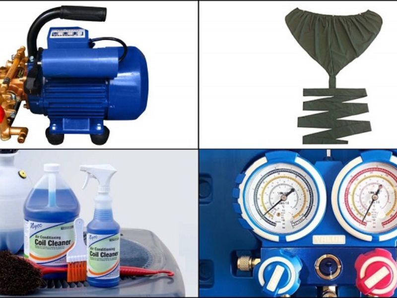 Dụng cụ cần thiết để vệ sinh máy lạnh Sanyo đúng cách