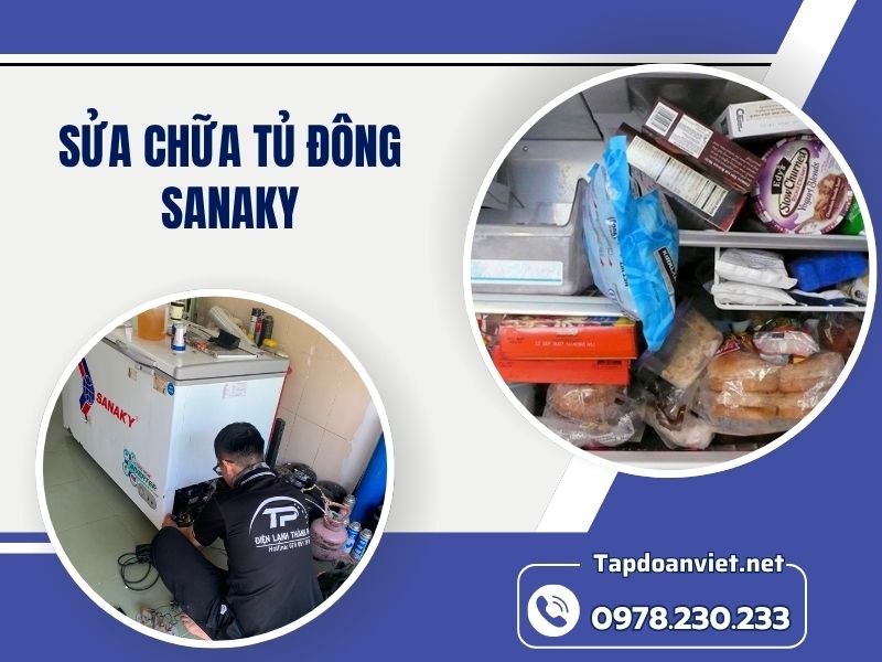 Địa chỉ sửa chữa tủ đông Sanaky tại nhà chuẩn thợ