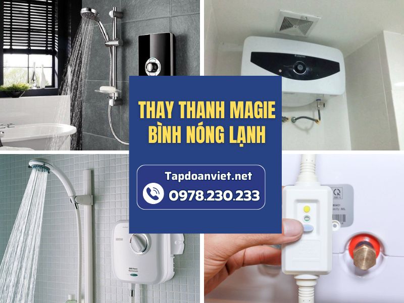 Dịch vụ thay thanh magie bình nóng lạnh tại nhà uy tín, giá rẻ