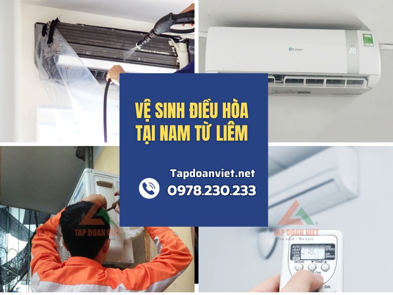 Dịch vụ vệ sinh điều hòa tại Nam Từ Liêm 24/7 giá rẻ, thợ chuyên nghiệp