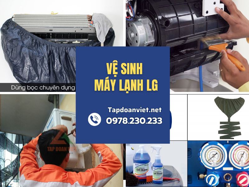 Dịch vụ vệ sinh máy lạnh LG 24/7 giá rẻ, thợ chuyên nghiệp