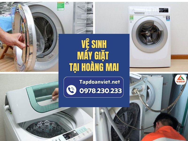 Dịch vụ vệ sinh máy giặt tại Hoàng Mai giá rẻ, thợ chuyên nghiệp