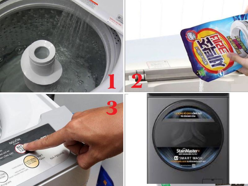 Dụng để cần chuẩn bị cho việc vệ sinh máy giặt tại nhà